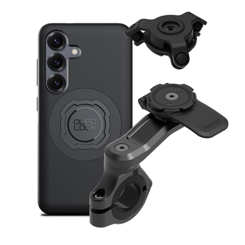 Quad Lock Motorcycle Handlebar Mount PRO Kit with Vibration Dampener and MAG Phone Case for Samsung Galaxy S25 - size: Galaxy S25