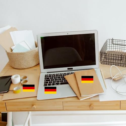 4 PCS Flag Stickers - Germany Flag Stickers Decals for Cup Computer Laptop Car Bumper Window Helmet Musical Instrument with Smooth Surface - size: Germany