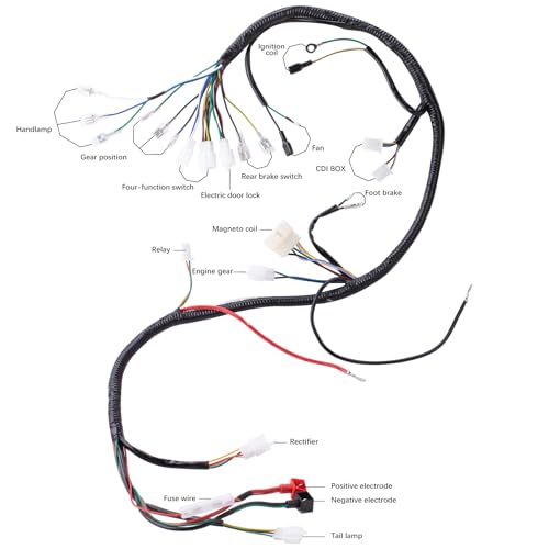 Complete Electrics Stator Coil CDI Wiring Harness with Full Copper Wire for 4-Stroke ATV Quad 150cc-300cc
