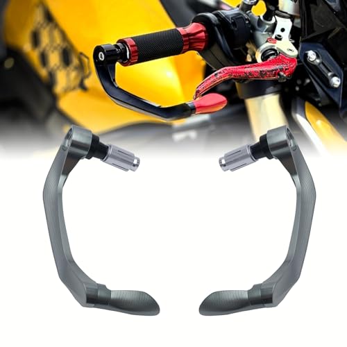Universal Brake Clutch Lever Guard CNC Aluminum 7/8" 22mm Motorbike Motorcycle Handlebar Hand Guard Lever Protector Accessories(All Titanium) - color: All Titanium