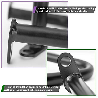 Crash Bars for Triumph Bonneville Bobber Bonneville T100 T120 Street Twin Cup Thruxton 1200 R Motorcycle Steel Highway Engine Guard Bumper Frame Falling Protectors 2016 2017 2018 2019 2020 2021(Black) - color: Black
