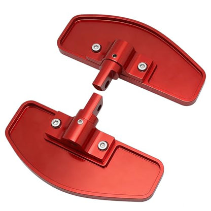 Red Rear Diamond Passenger Foot Pegs Mini Foorests for Harley Touring Road Glide Road King Electra Glide Street Glide Softail Slims, Fat Boy, Street Bob, Low Rider ST, Breakout & Dyna - color: Passenger Floor Board-Red