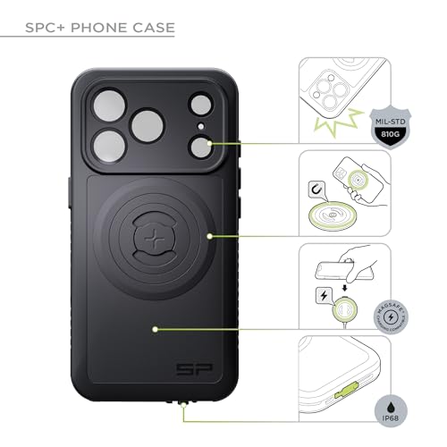 SP CONNECT Moto Bundle II AVM Xtreme | SPC+ |Compatible with iPhone 14 Plus | Phone Mount for Motorcycle | Motorcycle Phone Holder | Handlebars - style: for iPhone 14 Plus