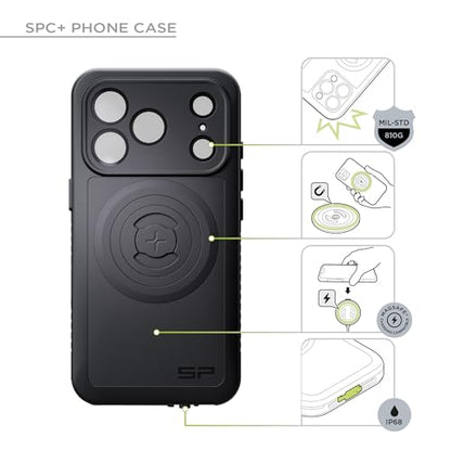 SP CONNECT Moto Bundle II AVM Xtreme | SPC+ |Compatible with iPhone 17 Pro | Phone Mount for Motorcycle | Motorcycle Phone Holder | Handlebars - style: for iPhone 17 Pro