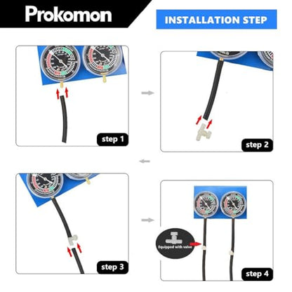 Motorcycle Carburetor Synchronizer Tool;Carb Synchronizer Tool with 2 Gauge;Vacuum Carb Sync Tool for 2 Cylinder - color: 2 Gauges