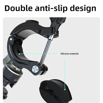 Bike Motorcycle Handlebar Mount with Metal Ball Head 1/4" Screw for GoPro Max Hero 13 12 11 10,DJI Osmo 360/Nano,Action 6/5/4,Procket 2/3,Insta360 X5 X4 X3 GO 3 Ace Pro GO Ultra Camera Clamp