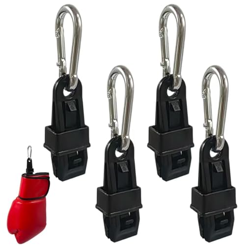 4PCS Heavy-Duty Boxing Glove Clip Holder Karabiner, No-Slip Hanging Hooks for MMA, Muay Thai & Boxing Gloves, Quick-Dry Gear Organizer for Gym Bags & Backpacks