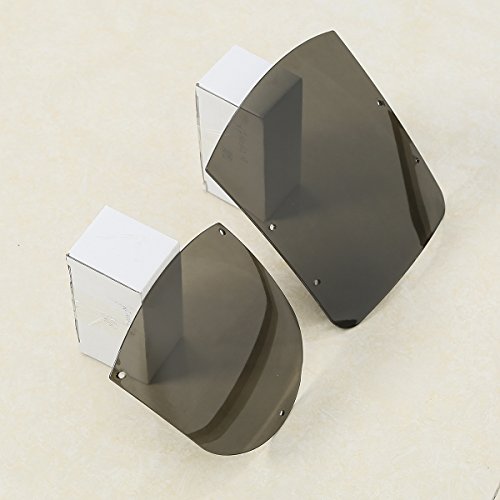SLMOTO Motorcycle Windshield Quarter Fairing Kit Fit for Harley Dyna 1995-05 XL 88-later FXR 86-94 - color: Smoke Windshield
