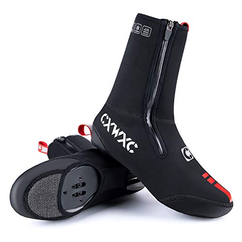 CXWXC Cycling Shoe Covers Neoprene Waterproof,Winter Thermal Warm Full Bicycle Overshoes for Men Women,Road Mountain Bike Booties - size: XX-Large, style: Road Shoe Covers