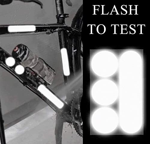 36pcs Reflective Decals Reflective Stickers Safety Warning Sticker Tapes Waterproofs High Intensity Night Visibility Adhesive for Helmets Motorbike(3x8cm) (36PcsWhite+Yellow) - color: 36pcswhite+yellow