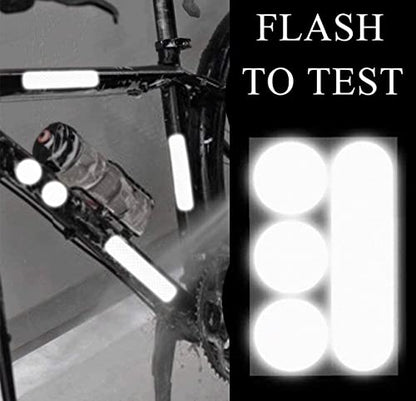 36pcs Reflective Decals Reflective Stickers Safety Warning Sticker Tapes Waterproofs High Intensity Night Visibility Adhesive for Helmets Motorbike(3x8cm) (36PcsWhite+Yellow) - color: 36pcswhite+yellow