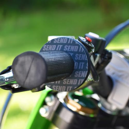 Gripdonuts.com® MX Grip Donuts for Dirt Bike Motorcycle BMX - Send It (2 Colors) - color: Black