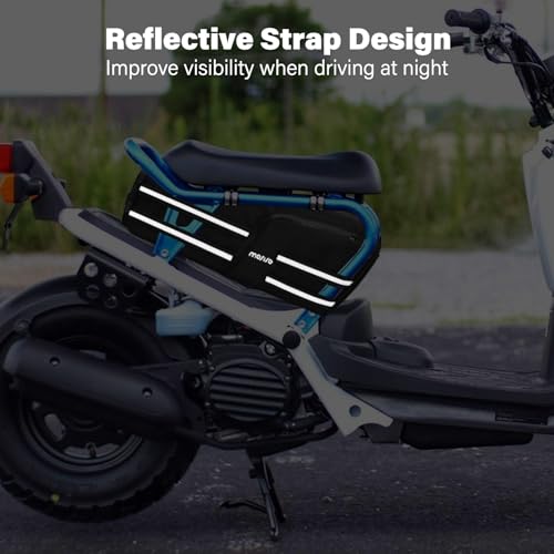 MOSISO Compatible with Ruckus 2010-2023 Under Seat Storage Bag, 18L Multifunctional Scooters Saddle Luggage Tool Gear Carry Bag Accessory Pouch with Handle & Shoulder Strap, Black
