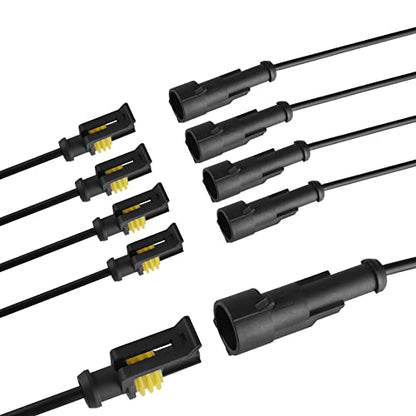 MUYI 1Pin Way 16AWG Waterproof Wire 1.5mm Series Terminal Connector-5 Kit - style: 1wire connector(5 sets)