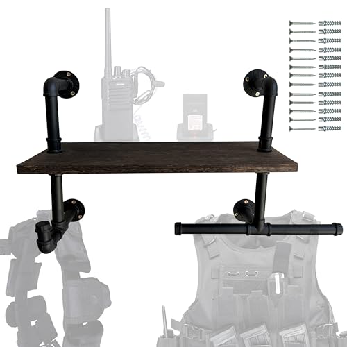 Heavy-Duty Tactical Gear Rack Wall Mount Hanger & Hook for Police,Motorcycle,Cycling,Football Suit(2 Sets) - size: 2 Sets
