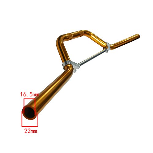 JRL 7/8" Mid Handlebars Handle Bars Fit ATV Pit Dirt Bike Offroad Motorcycle (Yellow) - color: Yellow