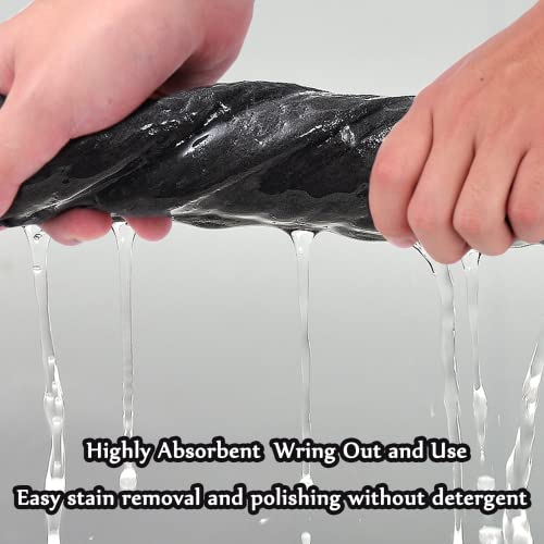 XANGNIER Thickened Magic Cleaning Cloth,8 Pcs Lint Free Cloth,Reusable Microfiber Cleaning Rag for Windows,Mirror,Glass,Car,Gray - color: Gray