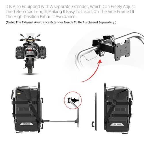 Rhinowalk Motorcycle Side Bag 35L Waterproof Motorbike Saddlebag with Quick Release System Universal Fit Gift-Ready Packaging （Single Piece - color: Black-35L
