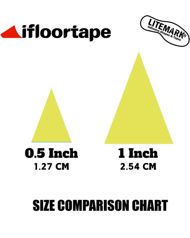 LiteMark Reflective Triangle Sticker for Bike, Helmet, Lemon Yellow, 1 Inch - Pack of 42 Pcs - color: Lemon Yellow