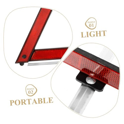 3pcs Reflective Emergency Triangle Reflectors for Vehicles High Visibility Roadside Warning Triangles Essential Traffic Safety Tools for Nighttime Use