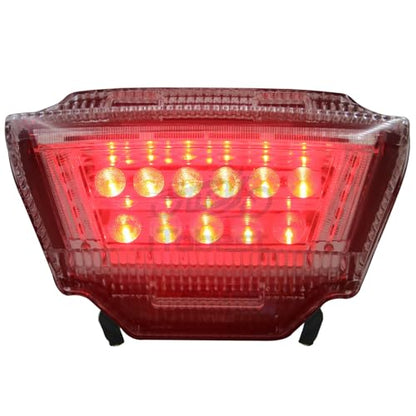Integrated LED Tail Brake Turn Signal Light,#MD059-2,Clear | Compatible with Kawasaki Ninja ZX10R ZX-10R 2011-2015 - color: Clear