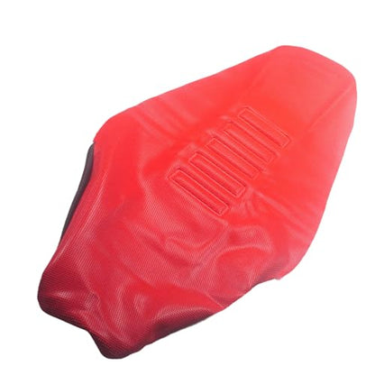 Motorcycle Universal Seat Cover non-slip thick 3D particles suitable Rubber Striped Grip Gripper Soft For CRF WR WRF RMZ YZF SXF EXC EXC XC SX CR KLX 250 Dirt Pit Bike Motocross (Orange) (Red) - color: New Red