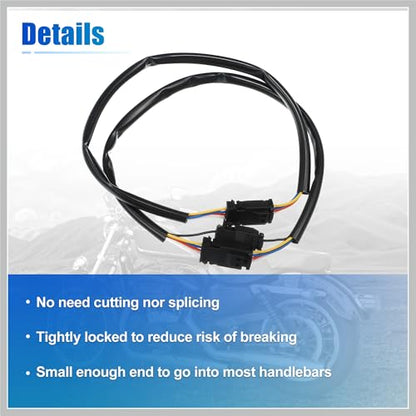 14" Handlebar CAN Bus Circuit Wire Extension Harness for Harley Dynas Electra Glide Road Glide Sportster Handlebar Wire Extension Switch Wiring Harness Replacement Car Parts