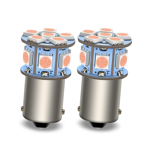 Ruiandsion 1156 Light Bulbs 2pcs 6V 1156 BA15S LED Bulbs RV Lights Pink 5050 12SMD for Back Up Reverse Turn Signal Tail Lights,Non-polarity - color: Pink, size: 1156/BA15S
