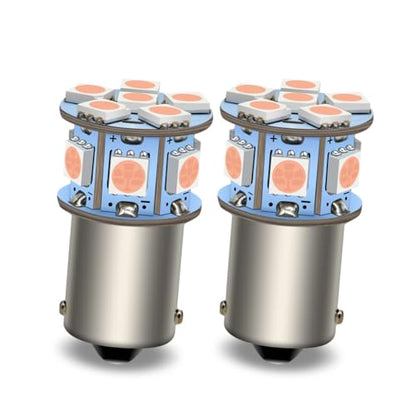 Ruiandsion 1156 Light Bulbs 2pcs 6V 1156 BA15S LED Bulbs RV Lights Pink 5050 12SMD for Back Up Reverse Turn Signal Tail Lights,Non-polarity - color: Pink, size: 1156/BA15S