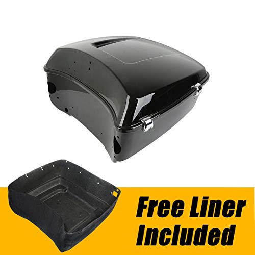 SLMOTO 13.7" King Tour Trunk W/Black Latch Fit For Harley Street Glide FLHX 2014-2025 Electra Glide Standard FLHT 2019-2022 Revival FLH 2021 - color: BStyle #05