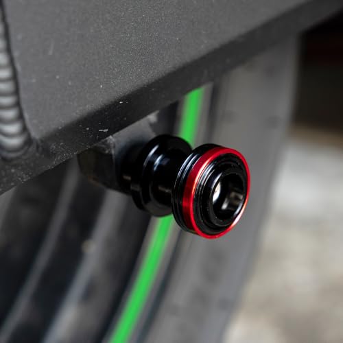 M8 Swingarm Spools Sliders, CNC Billet Aluminum Universal Paddock Rear Stand Screws Bobbins, Fits for CBR600RR CBR1000RR, GSXR600/750/1000, ZX6R ZX10R Z650 Z900, SV650,S1000RR– 2 PCS (Red) - color: Red