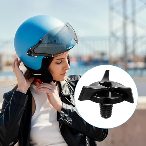 8 PCS Motorcycle Helmet Visor Screws, Helmet Visor Screws with 8PCS Rubber Washers Helmet Visor Replacement Set Helmet Fixing Screws Motorcycle Helmet Accessories for Motocross, Black