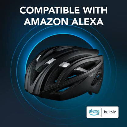 Sena R2 / R2 EVO / (Alexa Built-in) only R2X, Smart Bluetooth and Mesh Intercom Communications Road Cycling Helmet - color: Matte Gray, size: Medium, style: R2X Mesh Intercom (Alexa Built-In)