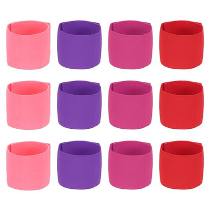 Soccer Captain Armband Elastic Wrist Arm Bands Adjustable Player Team Leader Anti-Slip Badge Sports Accessories - color: Berry Mix