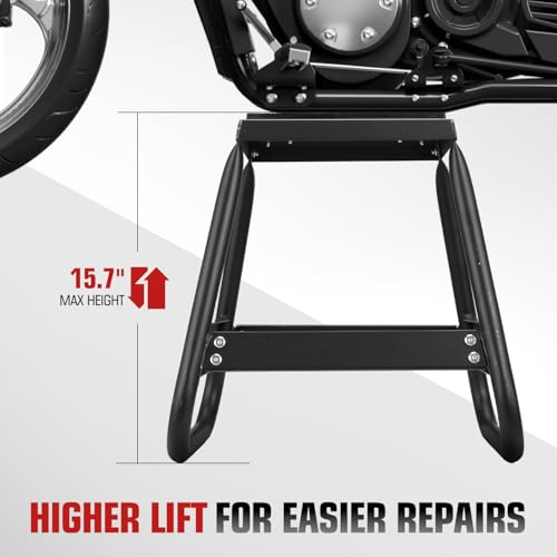 DNA Motoring Universal Motorcycle Dirt Bike Stand 1000lbs Capacity Dirtbike Panel Stand Heavy Duty Dirtbike Maintenance Motorcycle Box Stand Black TOOLS-00779 - style: Box Stand
