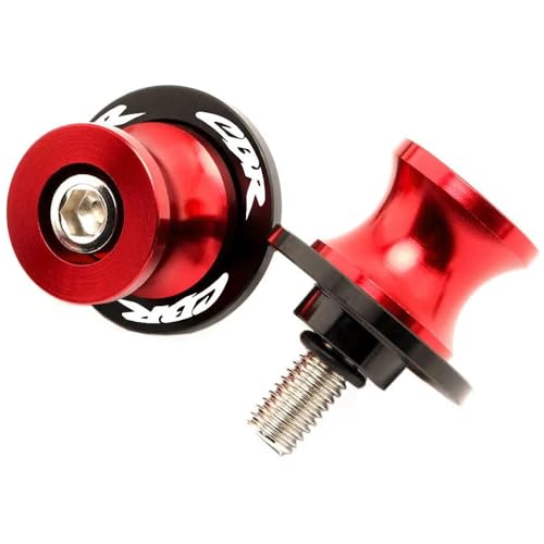 2pcs M8*1.5 Motorcycle Swing Arm Sliders Spools For H-onda CBR150 CBR100f CBR1000rr CBR1100xx CBR125 CBR250 CBR400rr CBR400f CBR450sr CBR600rr CBR600f CBR900rr CBR954rr (Red) - color: Spool - Red