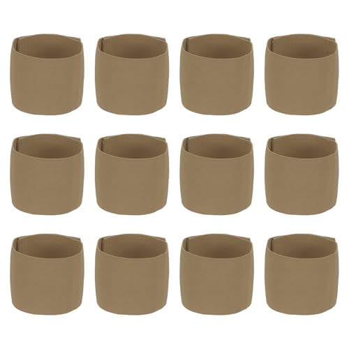 Soccer Captain Armband Elastic Wrist Arm Bands Adjustable Player Team Leader Anti-Slip Badge Sports Accessories - color: Light Brown