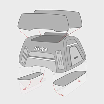 Niche Motorcycle Tail Bag 60L – Waterproof Travel Luggage with High‑Vis Neon Rain Cover & Reflective Trim, Universal Fit for Sport & Touring Bikes (NMO-2211)