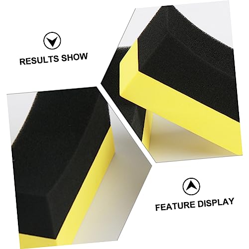 Zerodeko 2pcs Car Cleaning Sponge Durable High Absorbency Scratch Tire Dressing Applicator Pads for Polishing and Detailing for Cars Trucks and Motorcycles