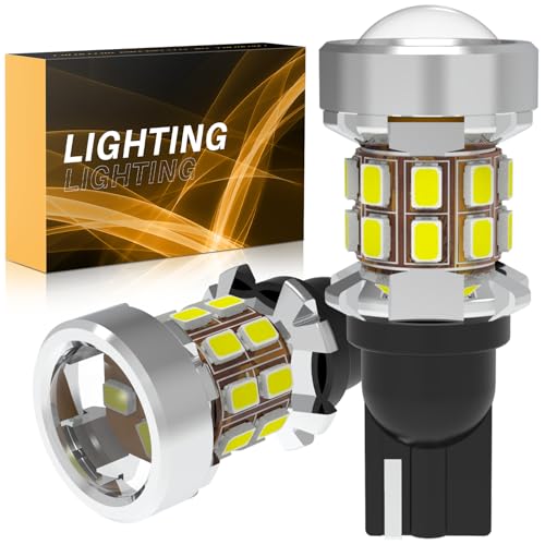 912 921 LED Bulb Reverse Light Bulb, 600% Brighter T15 906 904 916 W16W for Backup Lights with Projector, 6000K White Non-polarity Replacement Trunk Cargo 3rd Brake Stop Lights, Pack of 2 - size: 921/912