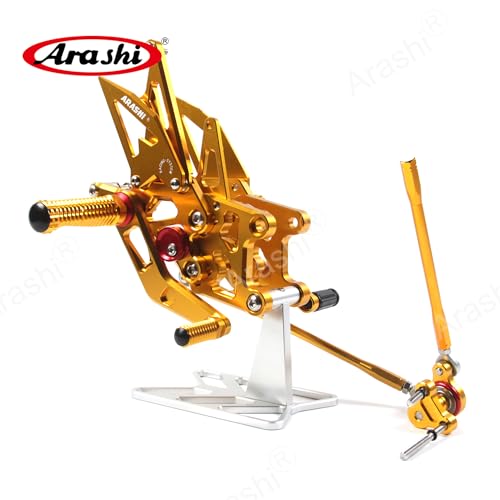 Arashi Version 2.0 Adjustable Rearsets for Honda CBR600RR 2009-2016 ABS include, Gold - color: Gold, size: CBR600RR 2009-2016 ABS include