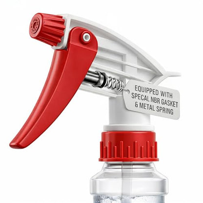 Bar5F Plastic Spray Bottles 2 Pack, 16 Oz, All-Purpose, Empty for Chemical and Cleaning Solutions, Adjustable Head Sprayer Fine to Stream (Pack of 4 (Red)) - size: Pack of 4 (Red)