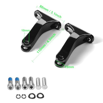 Defiance Street Glide Floorboards for Harley Touring Bagger Road Glide Road King softail Fatboy FLST with Heel-Toe Shifter Lever and Highway footrests (All Black) - color: ALL BLACK