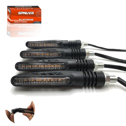 Universal 4PCS 12 leds Motorcycle signal light Amber Color Indicator Arrow Blinker Lamps Compatible with Kawasaki Honda Yamaha Suzuki