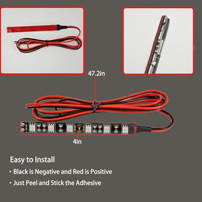 2Pcs Motorcycle LED Turn Signal Light Strips Universal Waterproof Amber Indicator Blinker 6LED Light Bar for Motorcycle Scootor Bike ATV UTV Golf Cart - size: 6LED