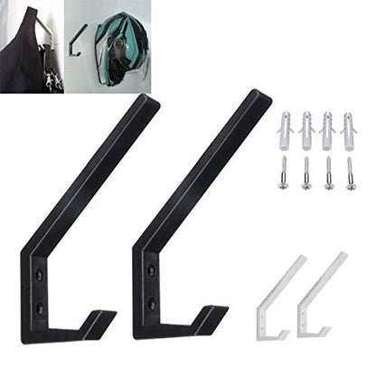 2PCS Helmet Holders Plastic Hanging Hooks Wall Mounted Hangers Hat Glove Bag Shoe Clothes Rack-White - color: White