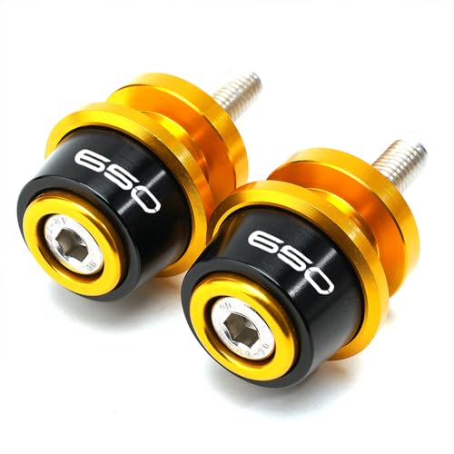 Compatible with 2025 Ninja 650 KRT Ninja650 Z650 RS Z 650 Versys 650 2015-2021 2022 2023 2024 2025 CNC Motorcycle Swingarm Spool Slider Stand Screws (Gold) - color: Gold