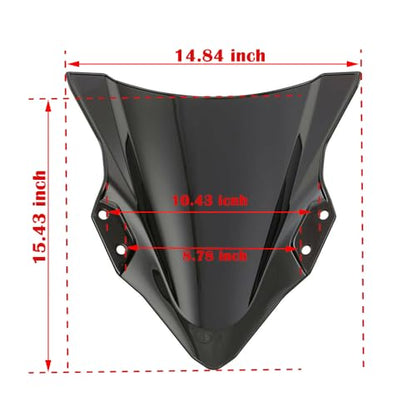Windshield Windscreen Double Bubble for Kawasaki Ninja 400 EX400 2018 2019 2020 2021 2022 2023 Ninja 250 Motorcycle Front Wind Deflectors Ninja400 18 19 20 21 22 23