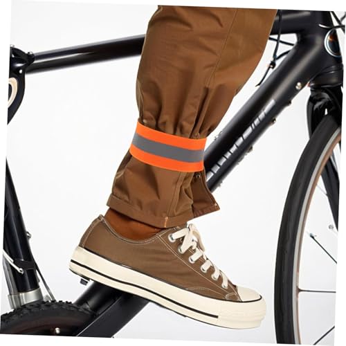 POPETPOP 4pcs Adjustable High Visibility Straps for Night Riding Safety Lightweight Ankle Arm Bands for Mountain Biking and Outdoor Sports