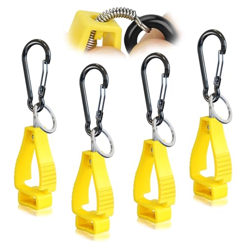 NANHONG 4PCS, Glove Clips for Work Glove Holders, Gloves Clip, Duty Belt Accessories, Gloves Clips for Work - color: 4pcs-yellow